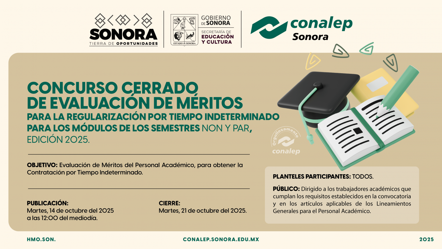 CONCURSO CERRADO DE EVALUACIÓN DE MÉRITOS PARA LA REGULARIZACIÓN POR TIEMPO INDETERMINADO PARA LOS MÓDULOS DE LOS SEMESTRES NON Y PAR, EDICIÓN 2025